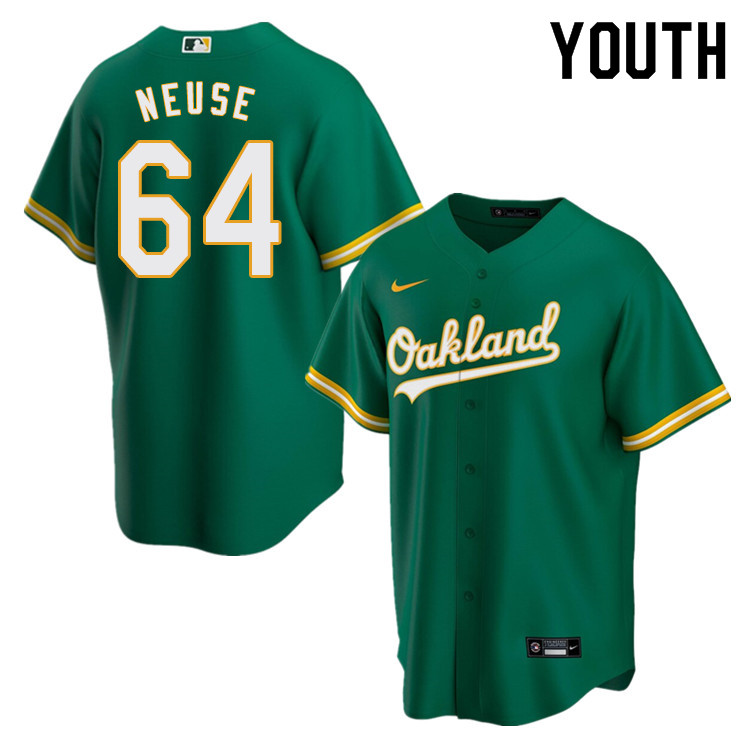 Nike Youth #64 Sheldon Neuse Oakland Athletics Baseball Jerseys Sale-Green